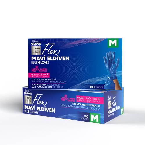 Flex Tpe Mavi  Eldiven - M Beden