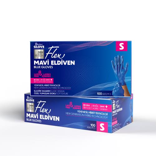 Flex Tpe Mavi  Eldiven - S Beden